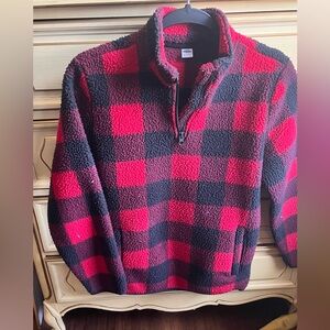 Buffalo Checked fleece quarter zip